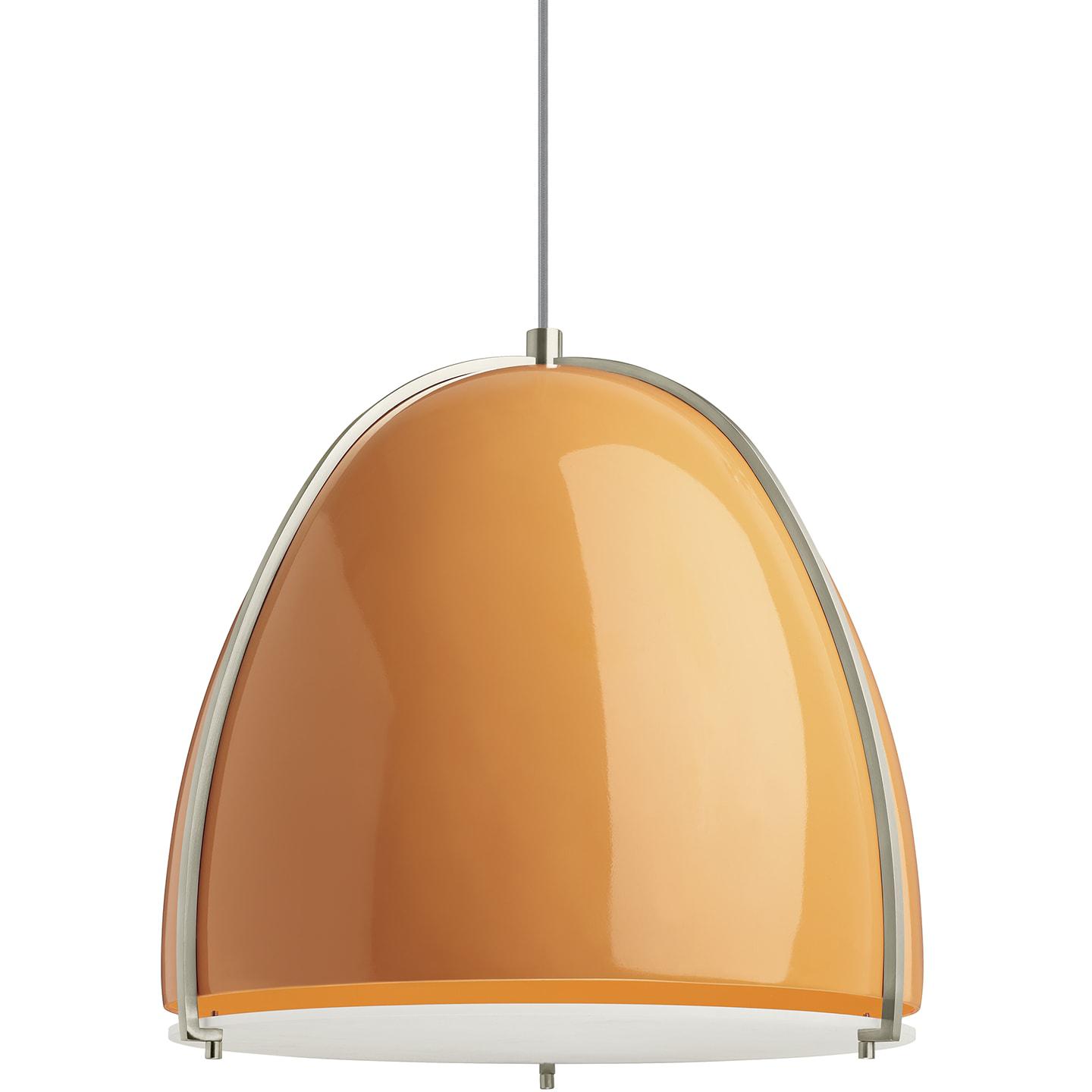 Tangerine/Satin Nickel Lamp Not Included