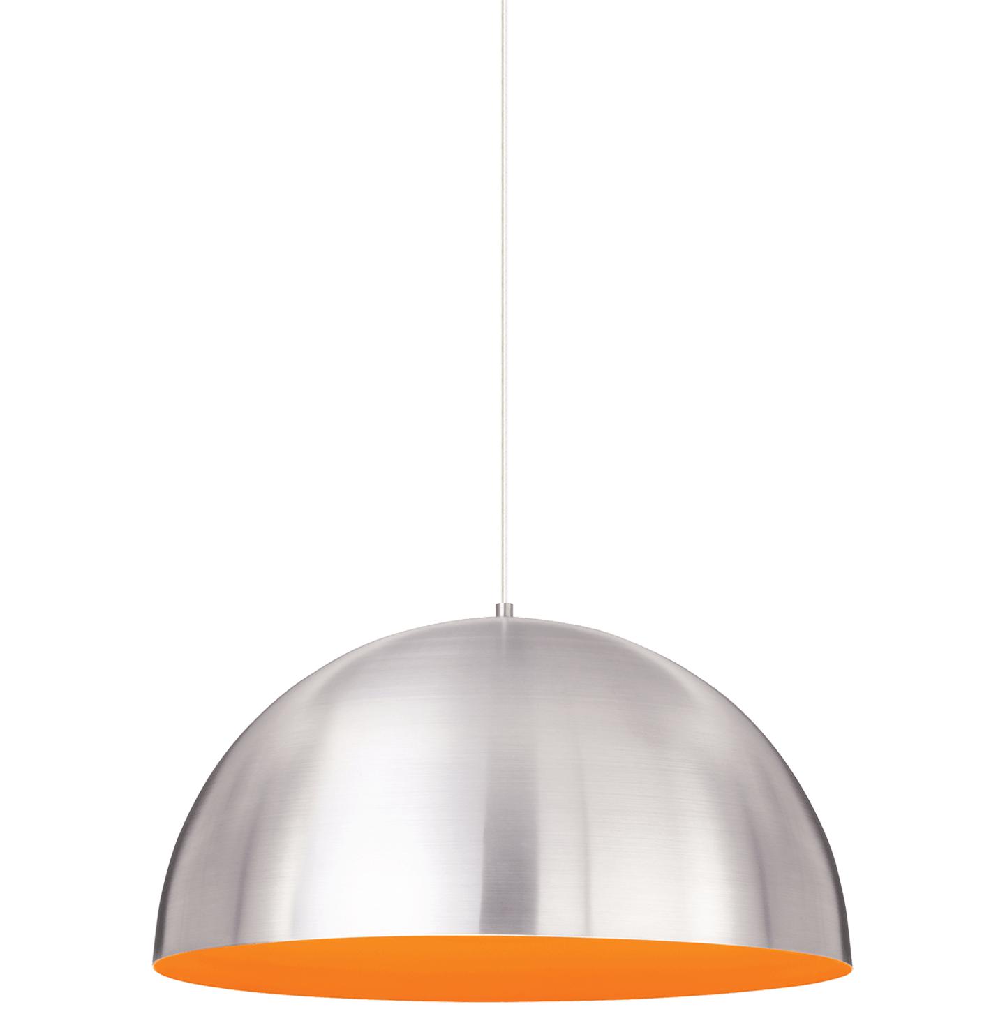 White Satin Nickel/Sunrise Orange Lamp Not Included