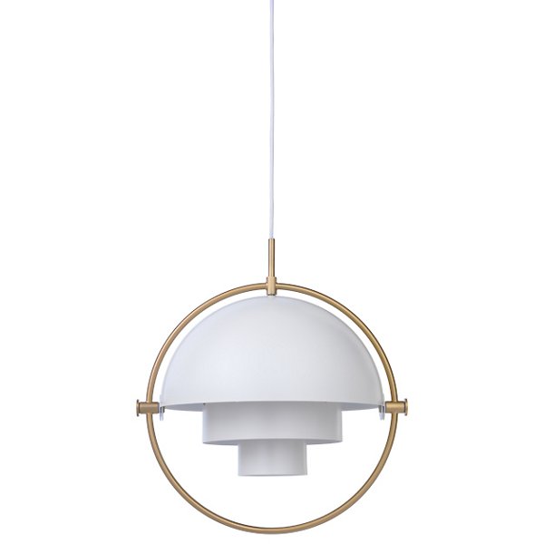 Matte White with Brass, Glass