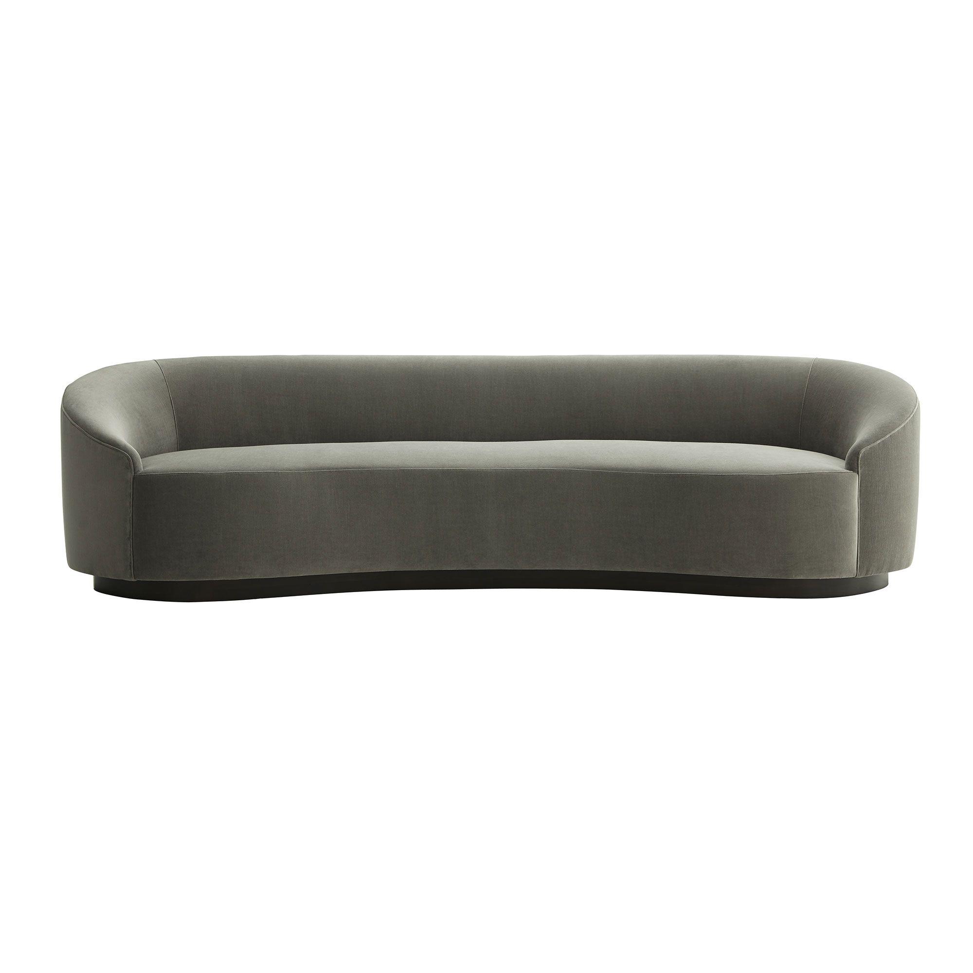 Купить Прямой диван Turner Sofa Sharkskin Velvet Grey Ash в интернет-магазине roooms.ru