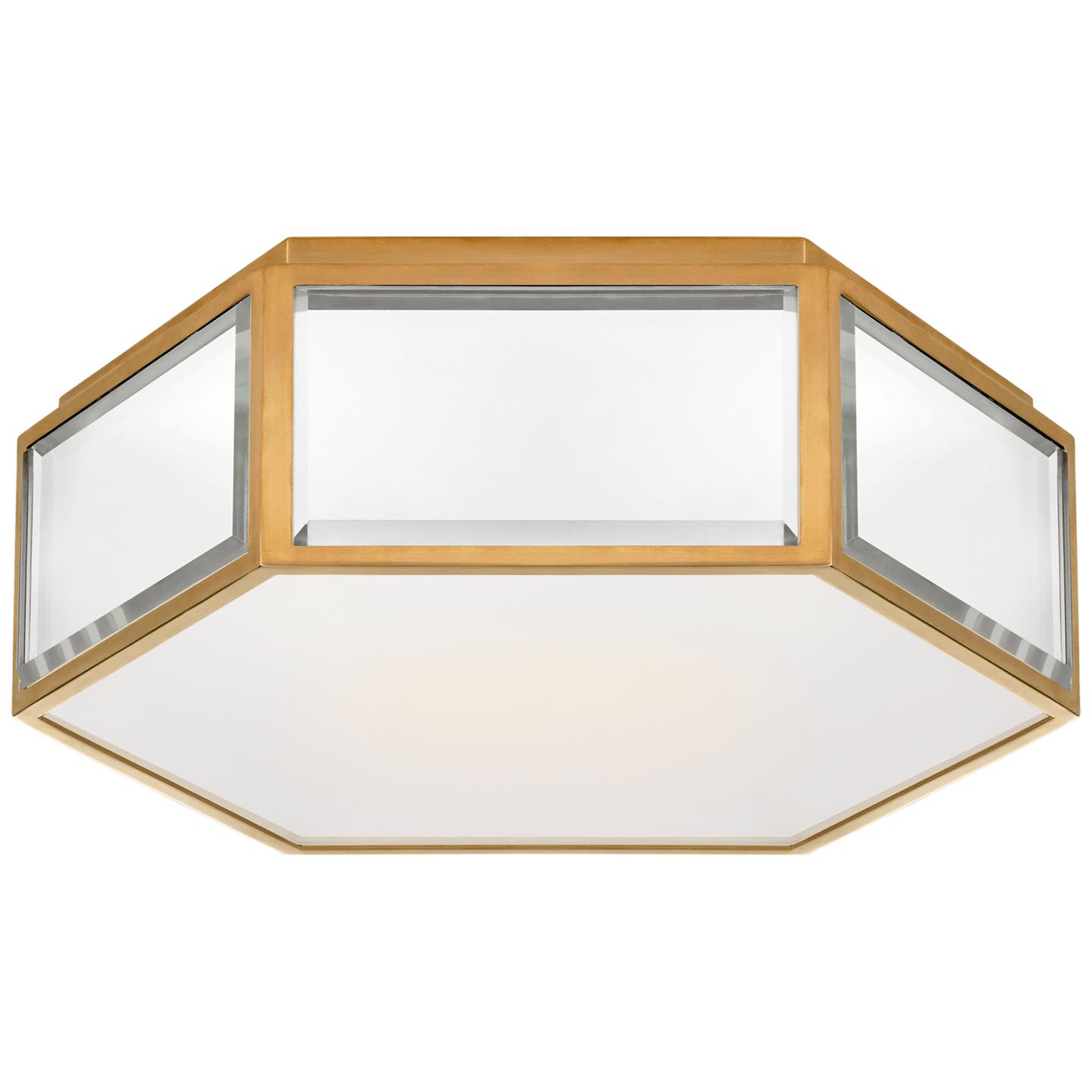 Mirror and Soft Brass Frosted Glass