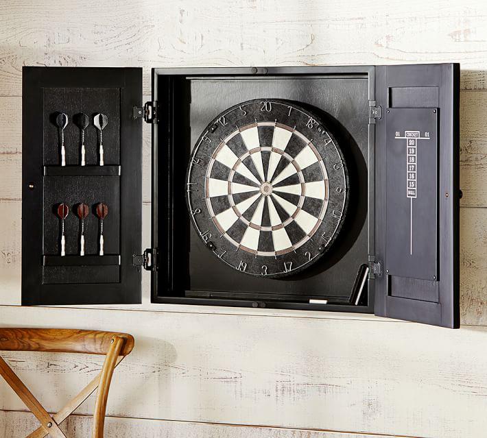Купить Нардс Dartboard Wood Cabinet Game Set - Black в интернет-магазине roooms.ru