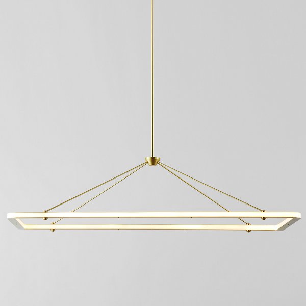 Купить Подвесной светильник Halo Rectangle Pendant Light в интернет-магазине roooms.ru