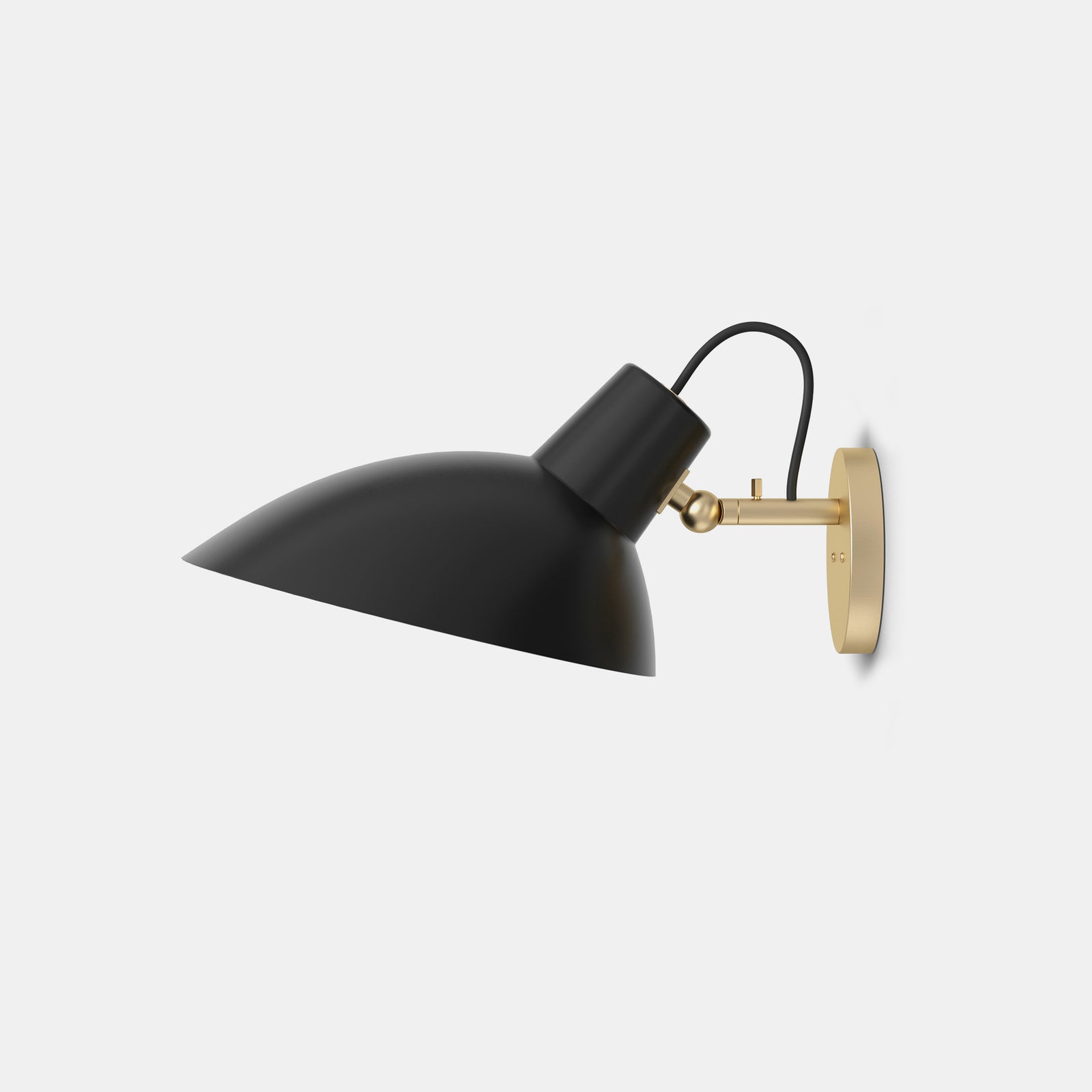 Brass Mount, Black Reflector with Switch