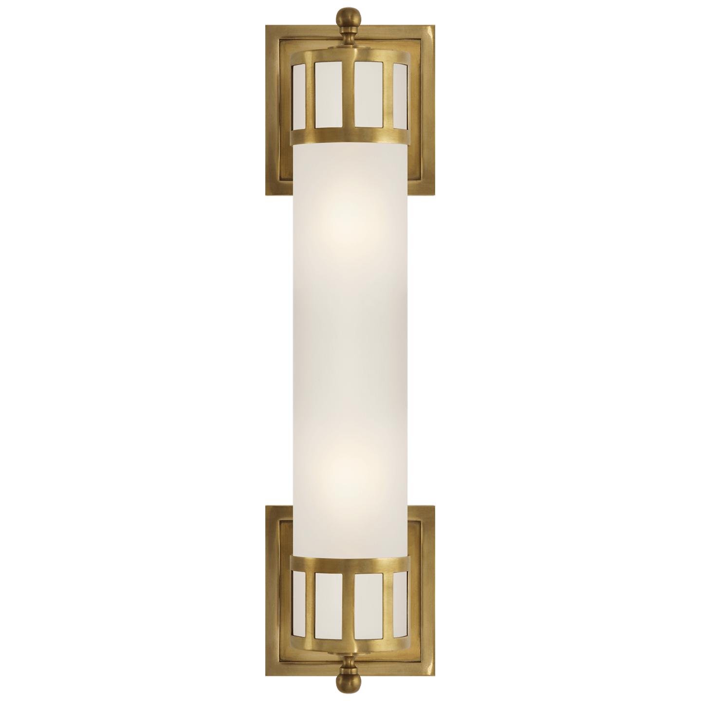 Hand-Rubbed Antique Brass Frosted Glass