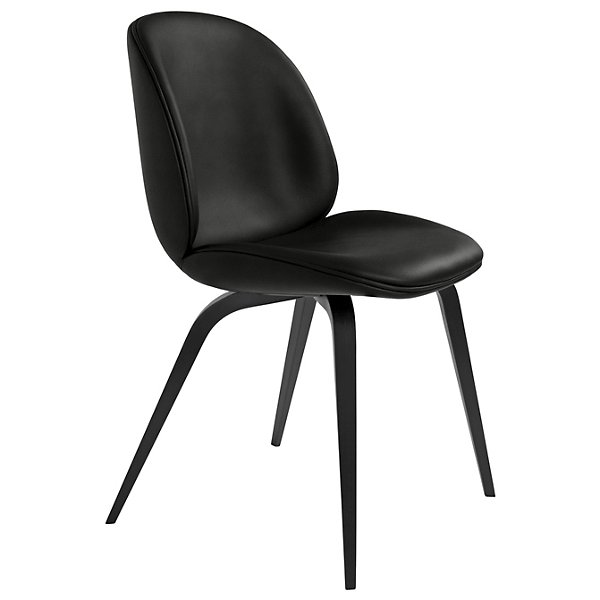 Купить Стул без подлокотника Beetle Upholstered Dining Chair Wood Base в интернет-магазине roooms.ru