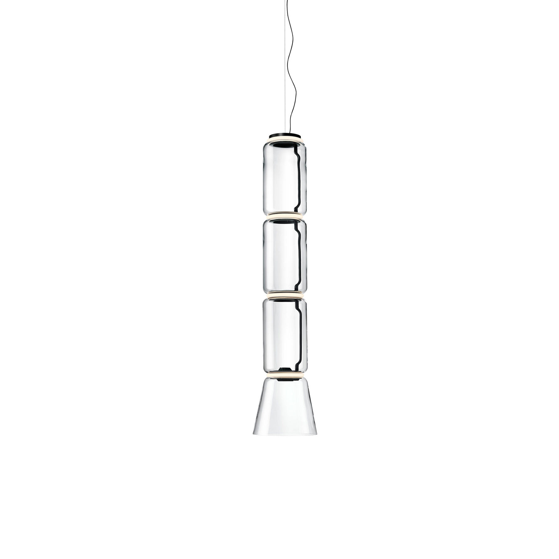 Купить Подвесной светильник Noctambule Suspension 3 Low Cylinder Cone в интернет-магазине roooms.ru