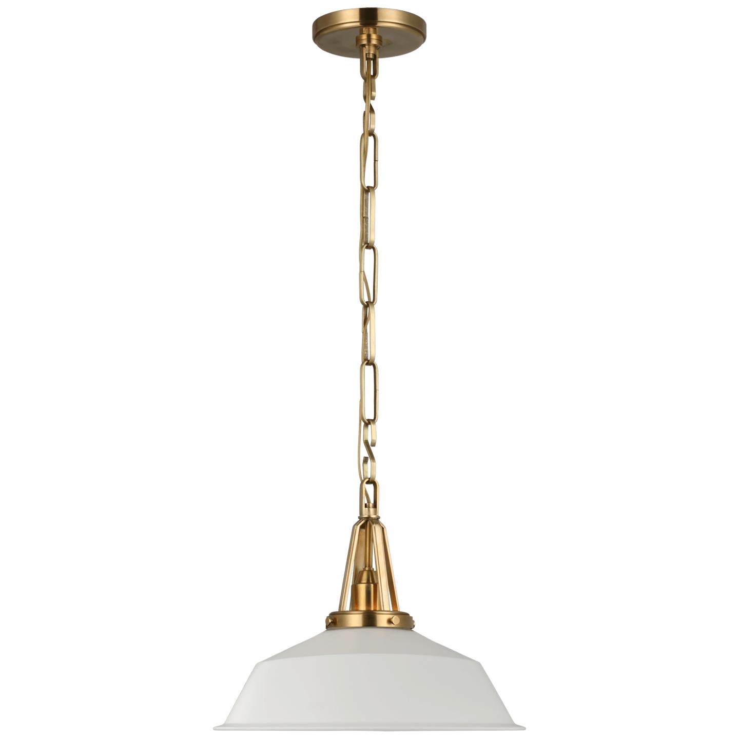 Antique-Burnished Brass Matte White