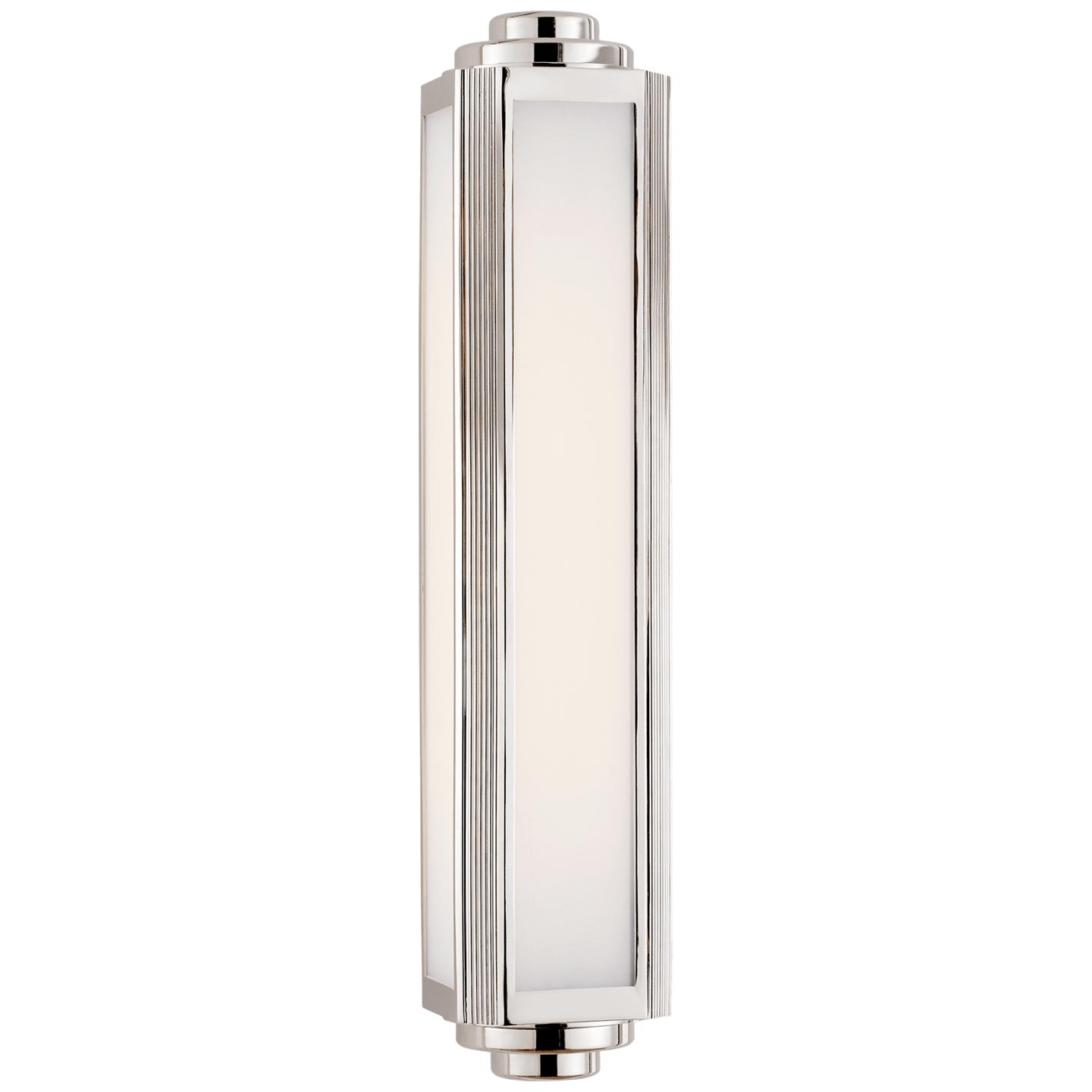 Polished Nickel White Glass