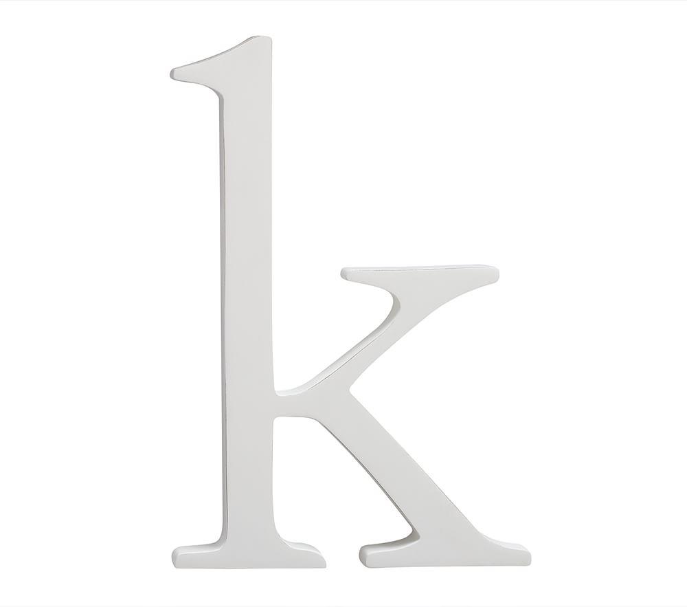 Simply White Lowercase Letter Simply White K