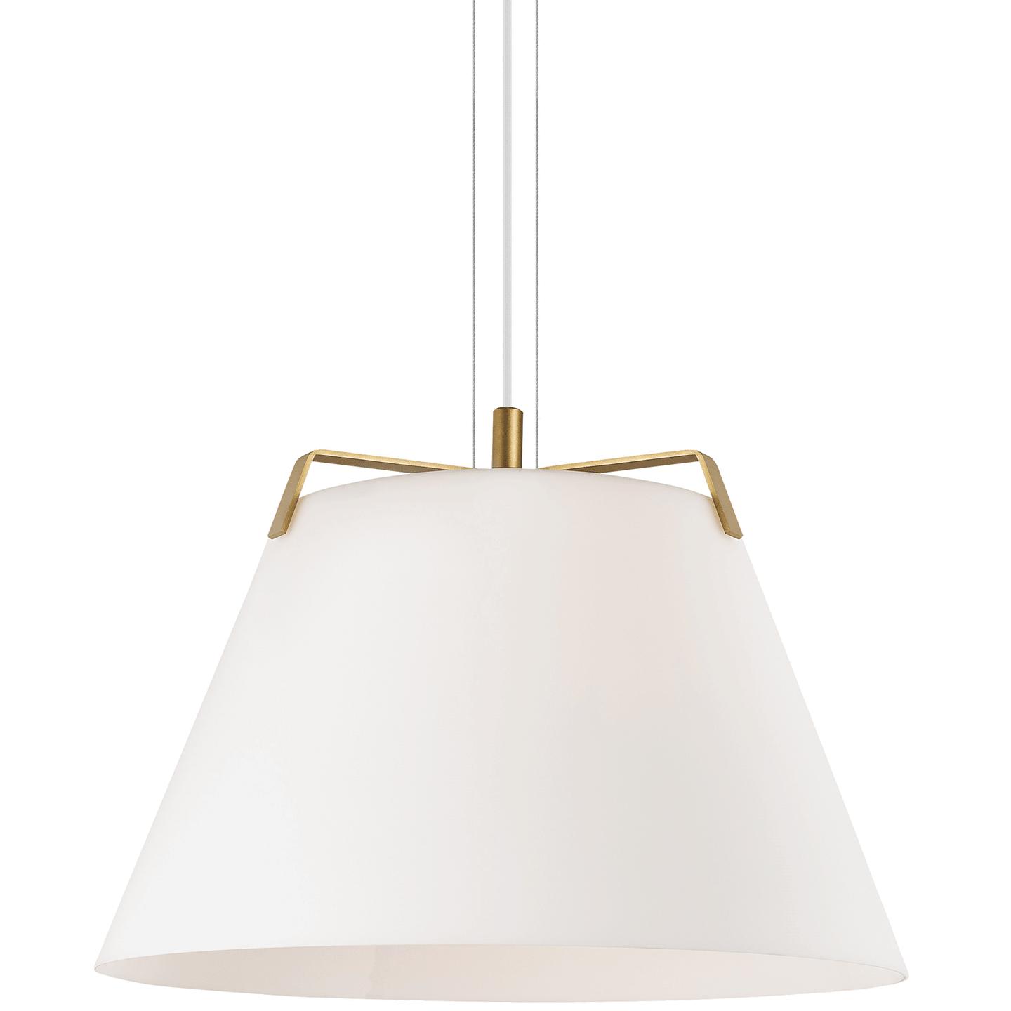 Satin Gold/White White Lamp Not Included