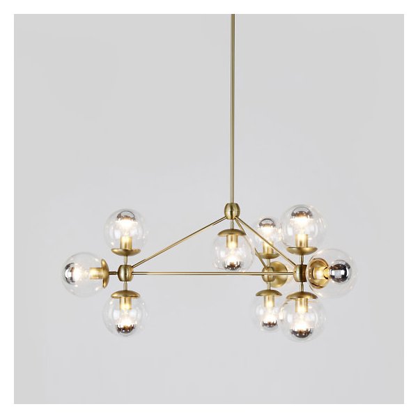 Купить Люстра Modo 3 Sided Chandelier - 10 Globes в интернет-магазине roooms.ru