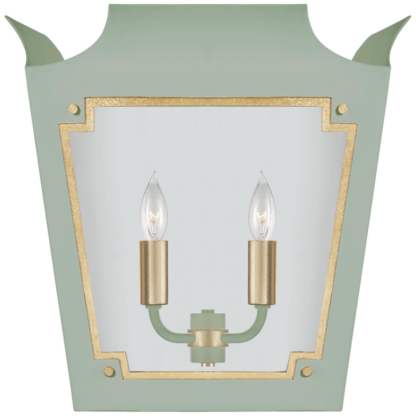 Celadon with Gild Clear Glass