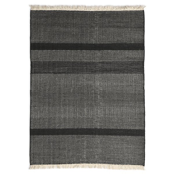 Black, 76% New Zealand wool + 24% Wool felt, Length 94", Width 67"