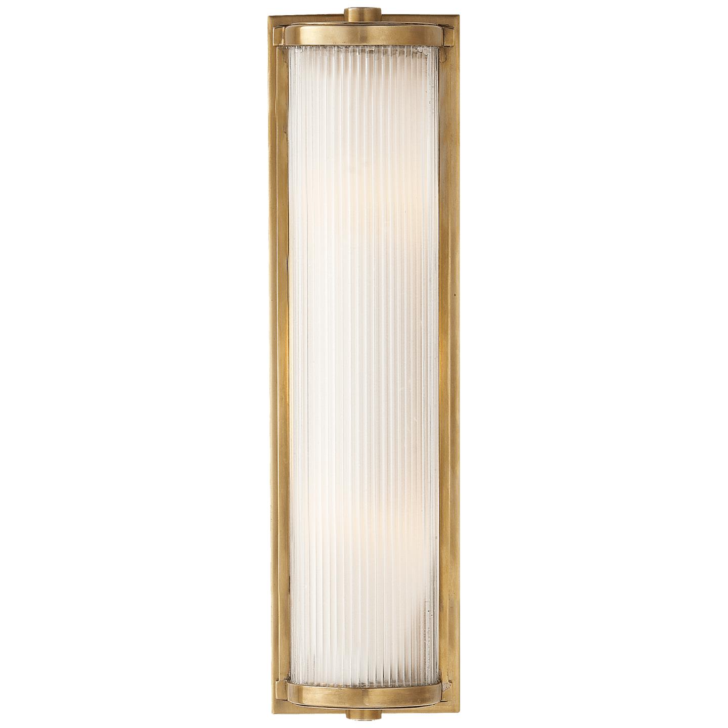 Hand-Rubbed Antique Brass Frosted Glass