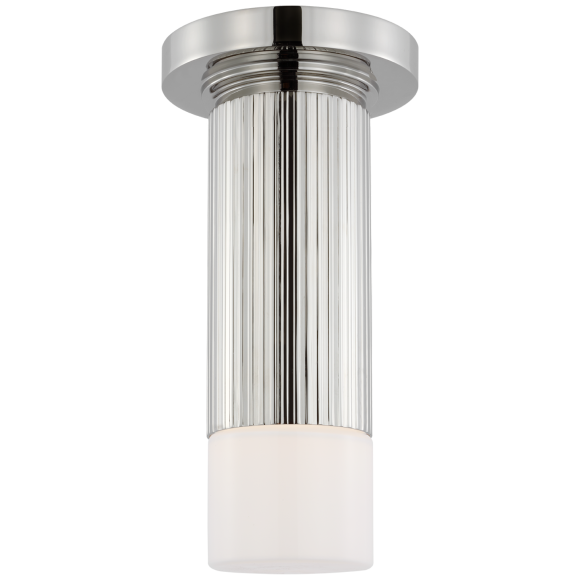 Polished Nickel White Glass