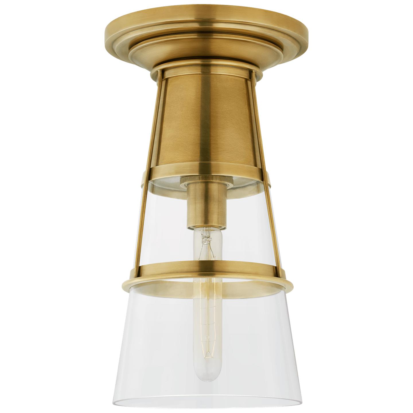 Hand-Rubbed Antique Brass Clear Glass