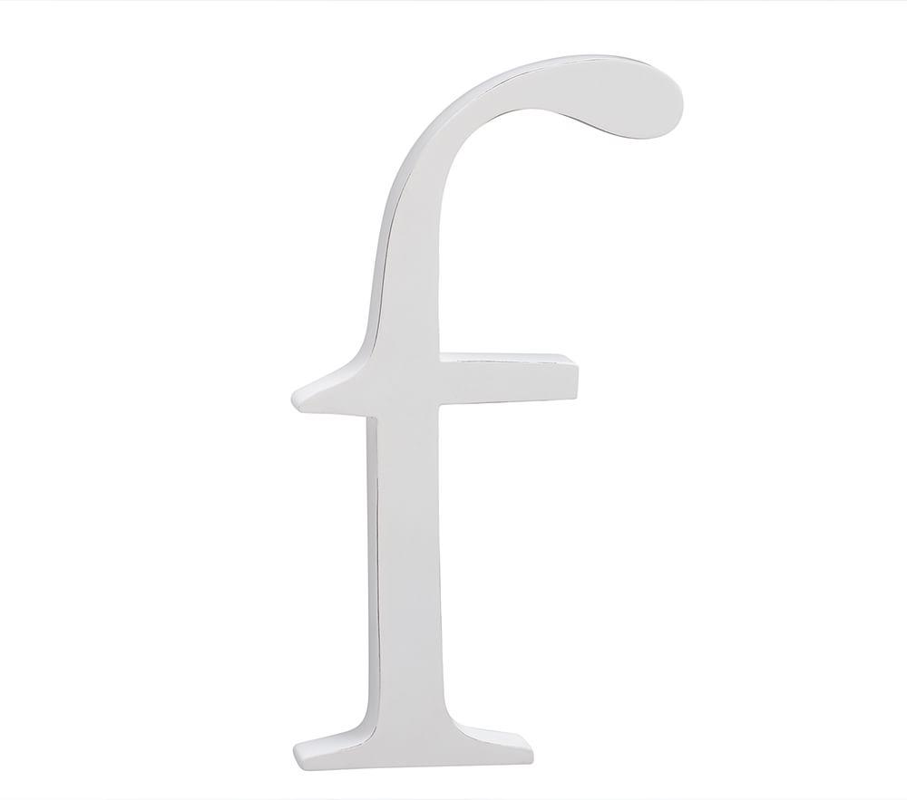 Simply White Lowercase Letter Simply White F