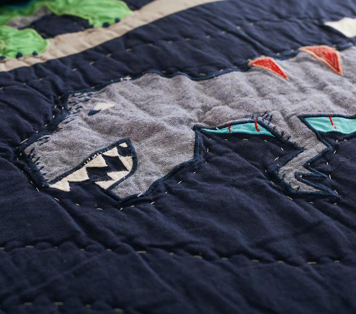 Купить Стеганое покрывало  Warren Dinosaur Quilt & Shams - Quilt в интернет-магазине roooms.ru