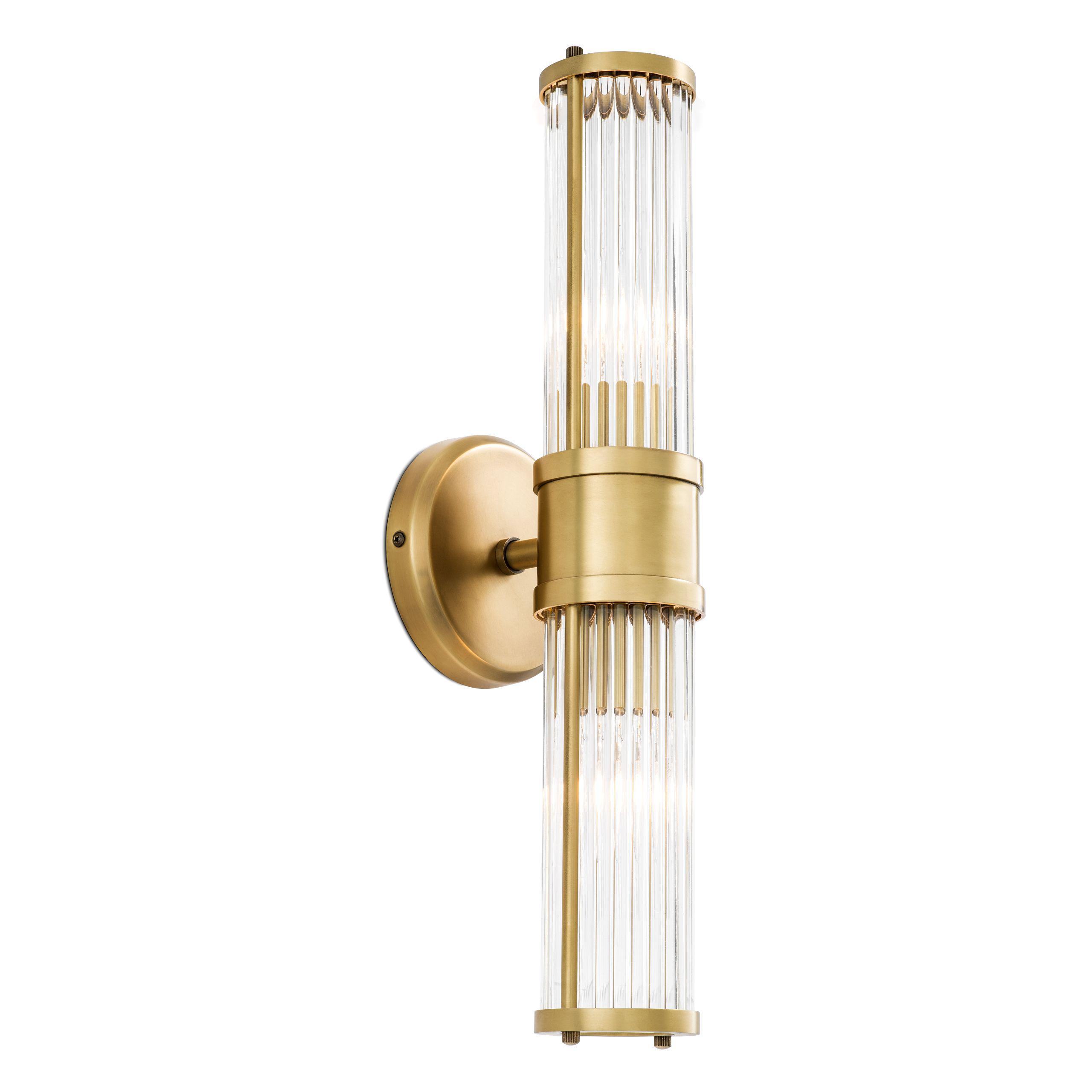 antique brass finish | clear glass