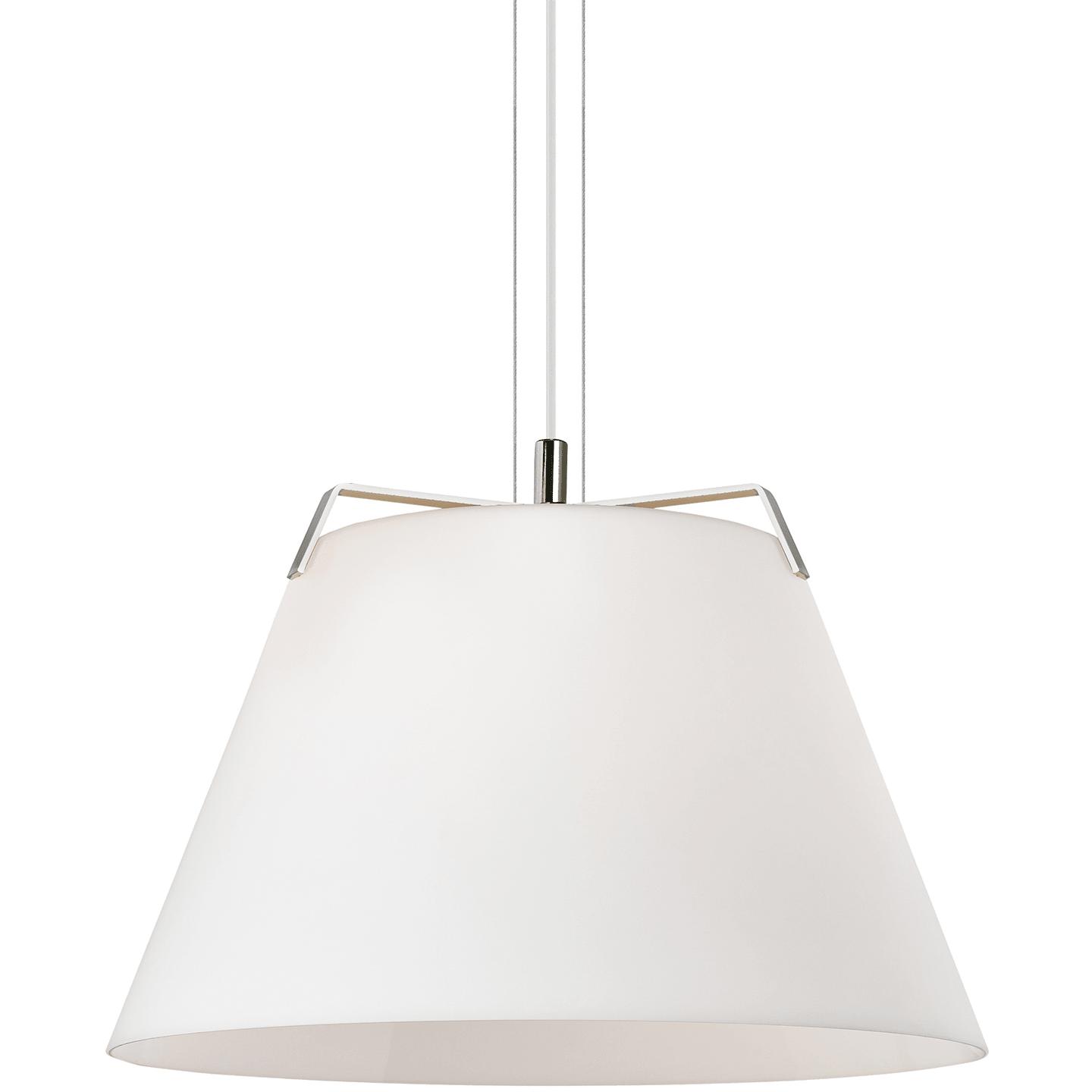 Polished Nickel/White White Lamp Not Included