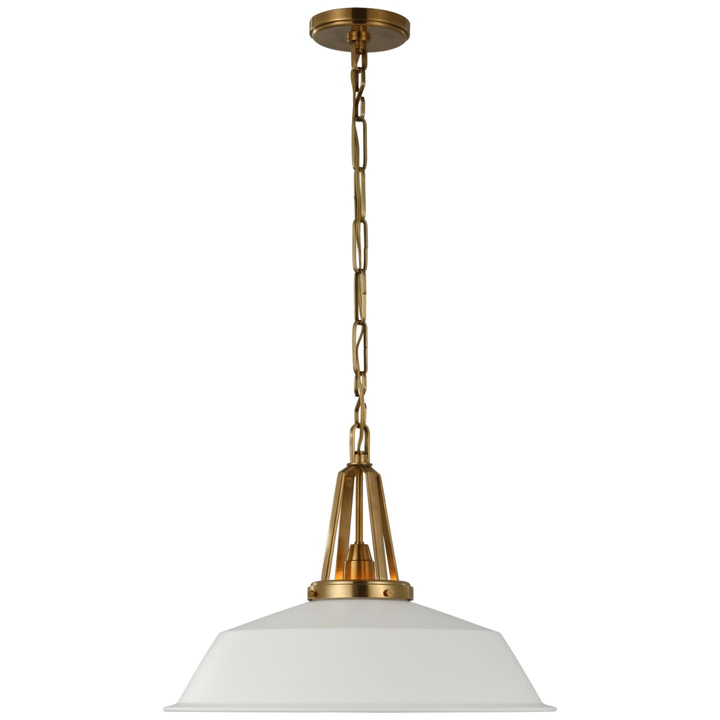 Antique-Burnished Brass Matte White