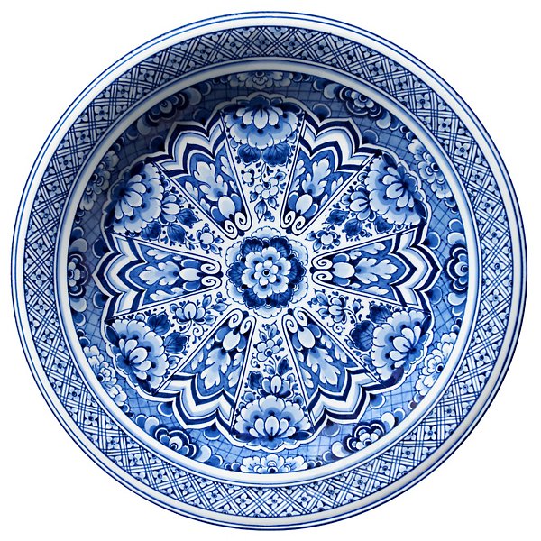 Купить Коврик Delft Blue Plate Round Area Rug в интернет-магазине roooms.ru