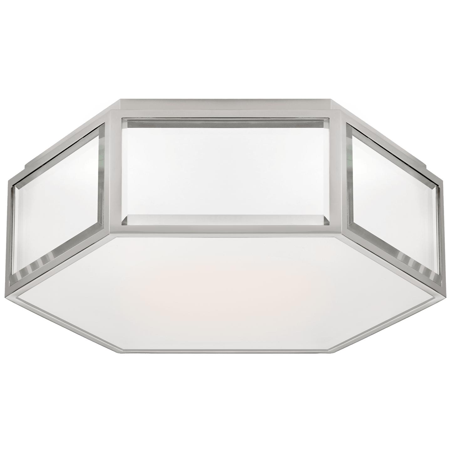 Mirror and Polished Nickel Frosted Glass