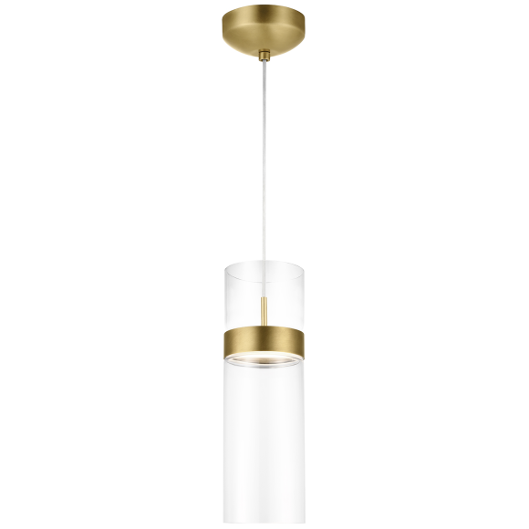 Natural Brass Clear Glass LED 3000K 120V Clear Glass