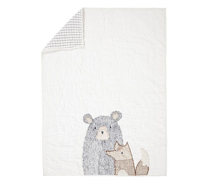 Купить Комплект постельного белья Asher Bear Baby Bedding Set of 3 - Quilt, Crib Fitted Sheet , Crib Skirt в интернет-магазине roooms.ru