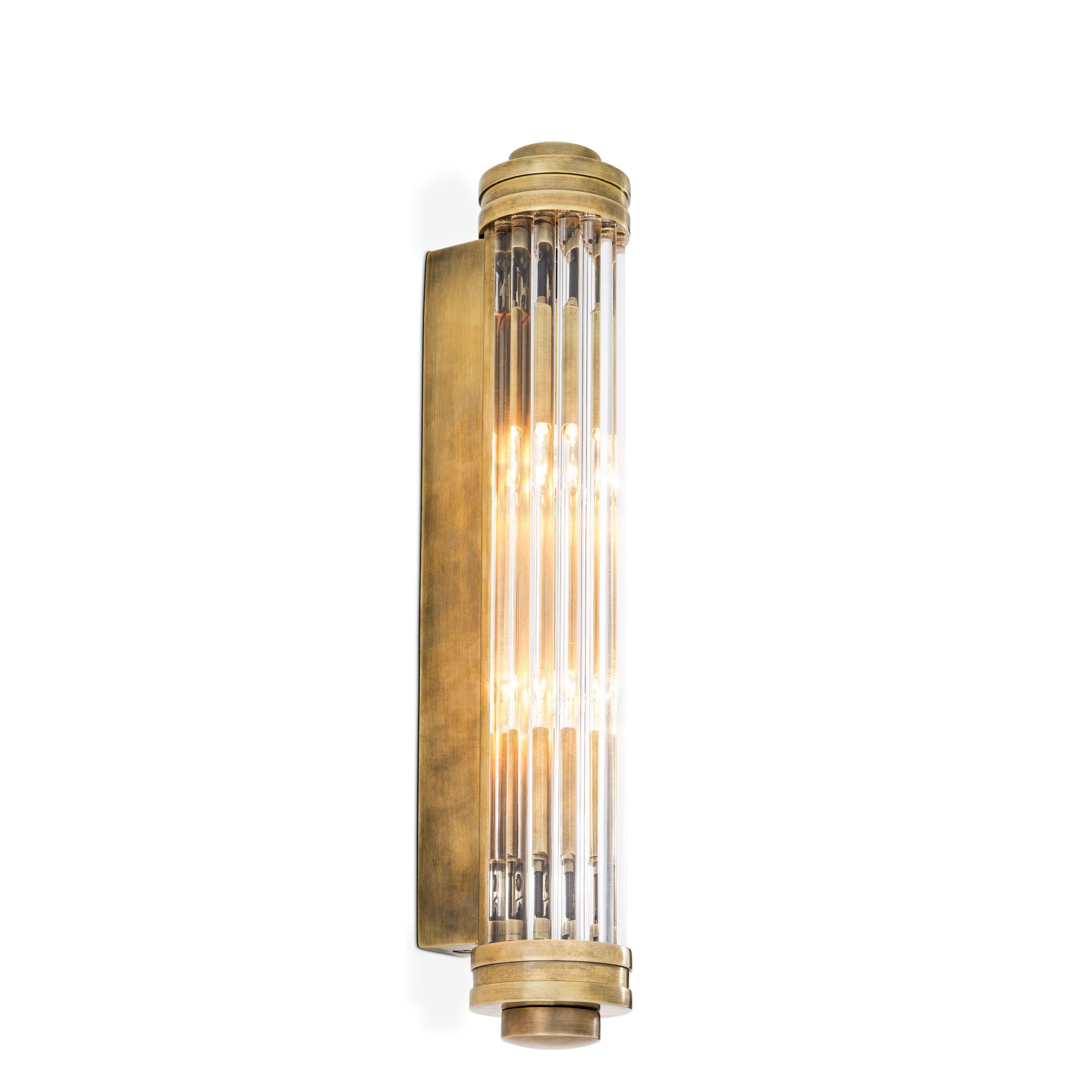 vintage brass finish | clear glass S