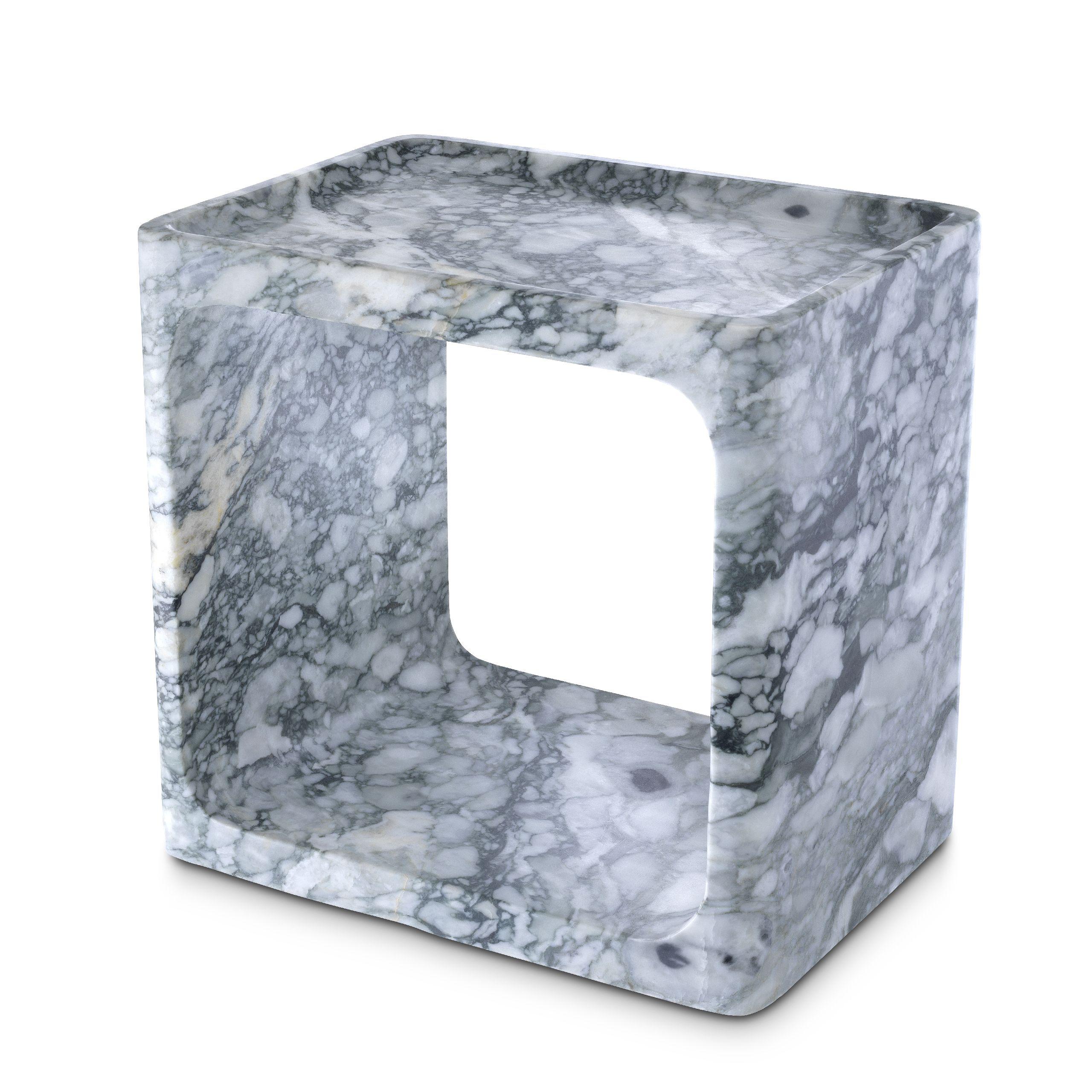 honed white marble