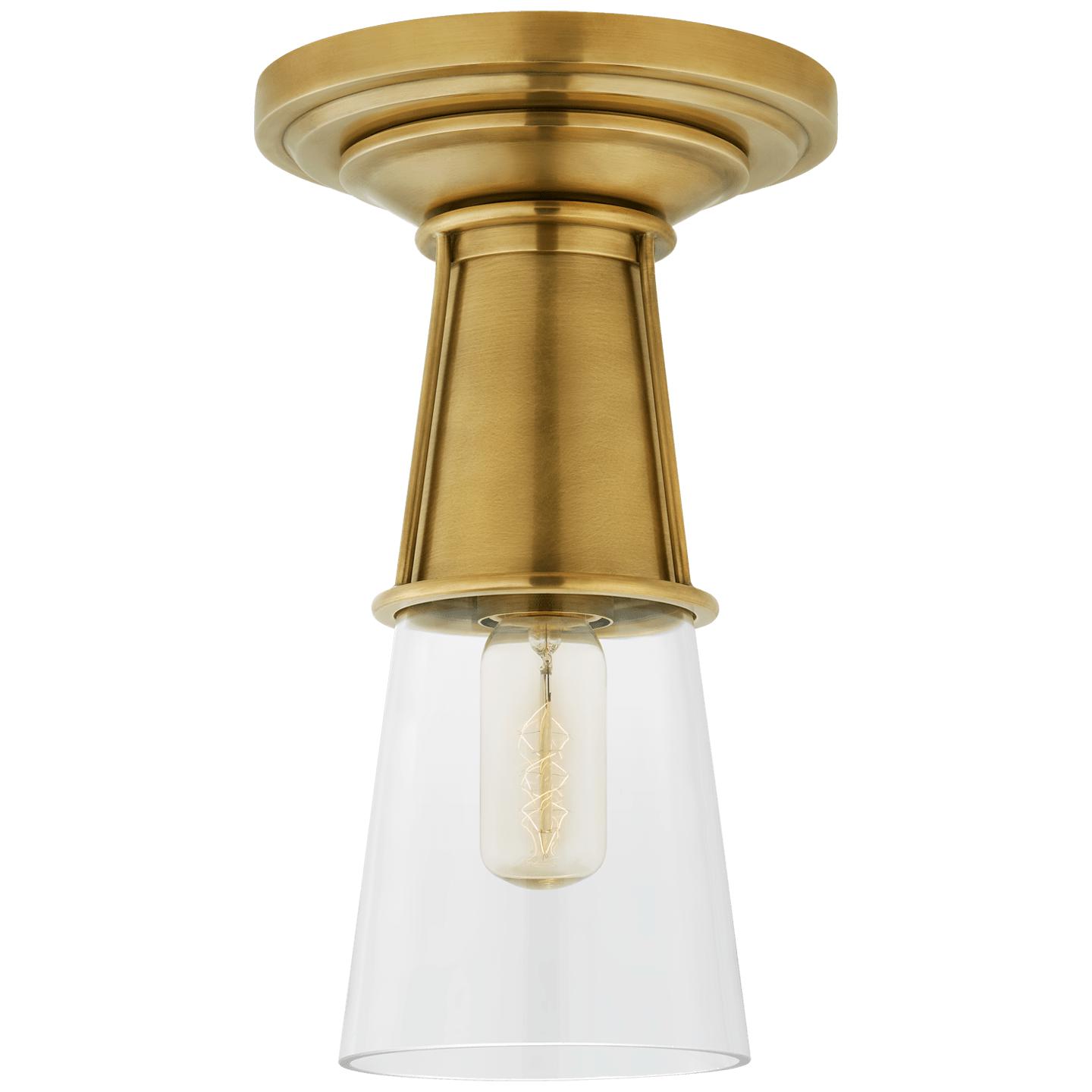 Hand-Rubbed Antique Brass Clear Glass