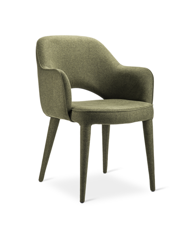 Olive green Metal frame with upholstered legs
