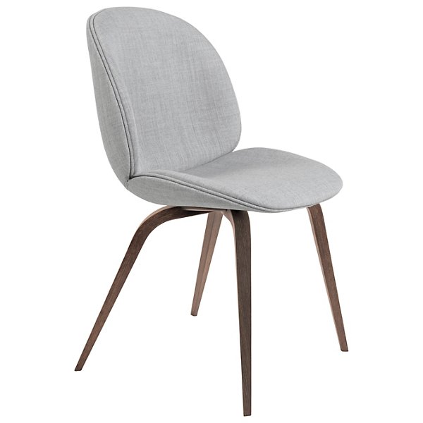 Купить Стул без подлокотника Beetle Upholstered Dining Chair Wood Base в интернет-магазине roooms.ru