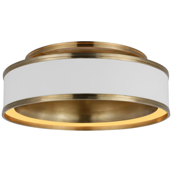 Matte White and Antique-Burnished Brass