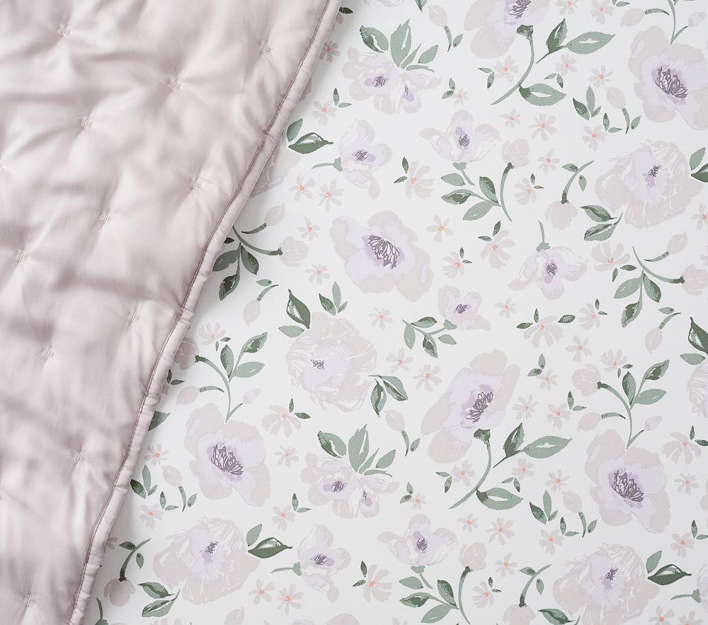 Купить Простыня  Organic Meredith Allover Floral Fitted Crib Sheet Lavender в интернет-магазине roooms.ru