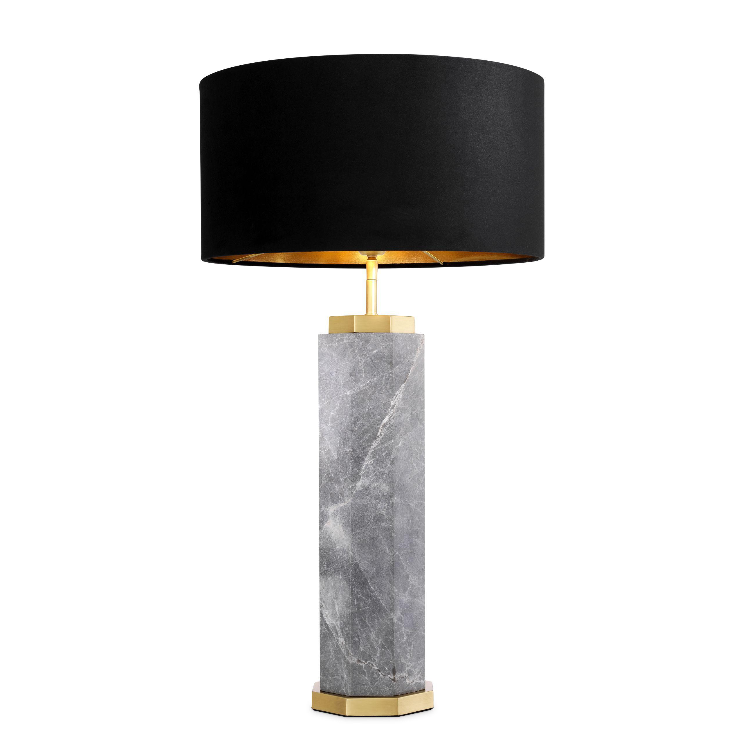 grey marble | antique brass finish