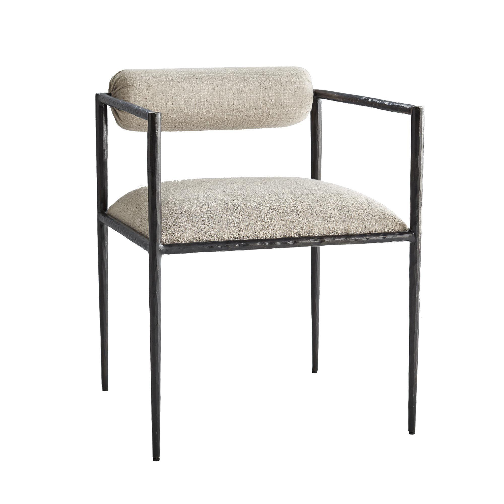 Купить Стул с подлокотником Barbana Chair Pewter Texture в интернет-магазине roooms.ru