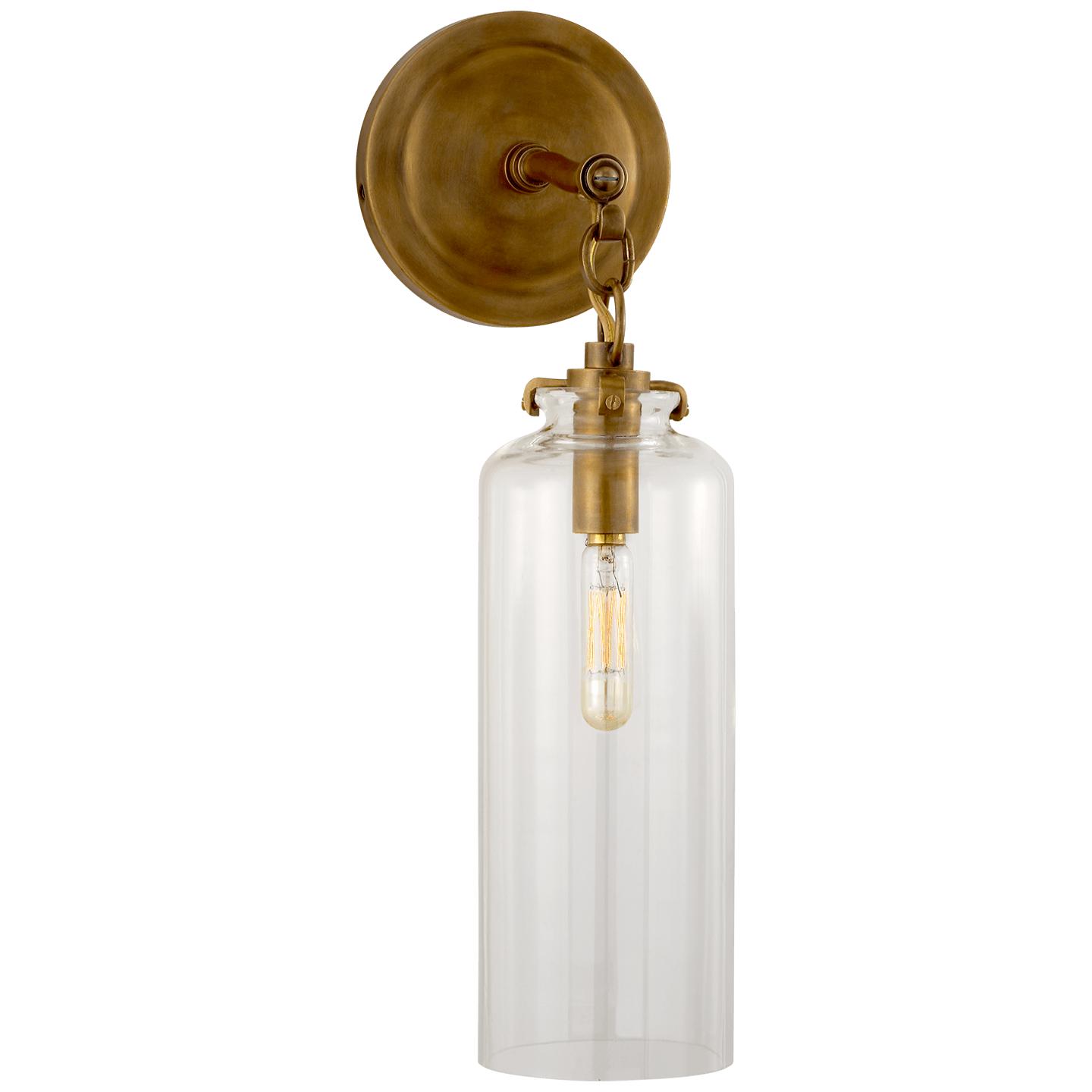 Hand-Rubbed Antique Brass Clear Glass