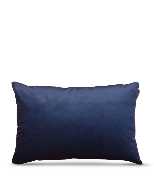 Dark blue Velvet cushionwith satin backInner cushion filled with feathers