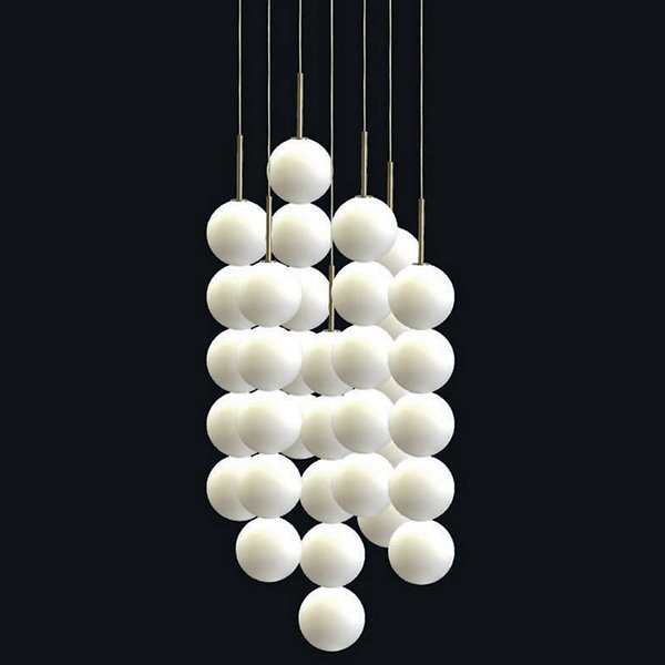 Купить Подвесной светильник Abacus 5 Sphere 7 LED Multi Light Pendant в интернет-магазине roooms.ru