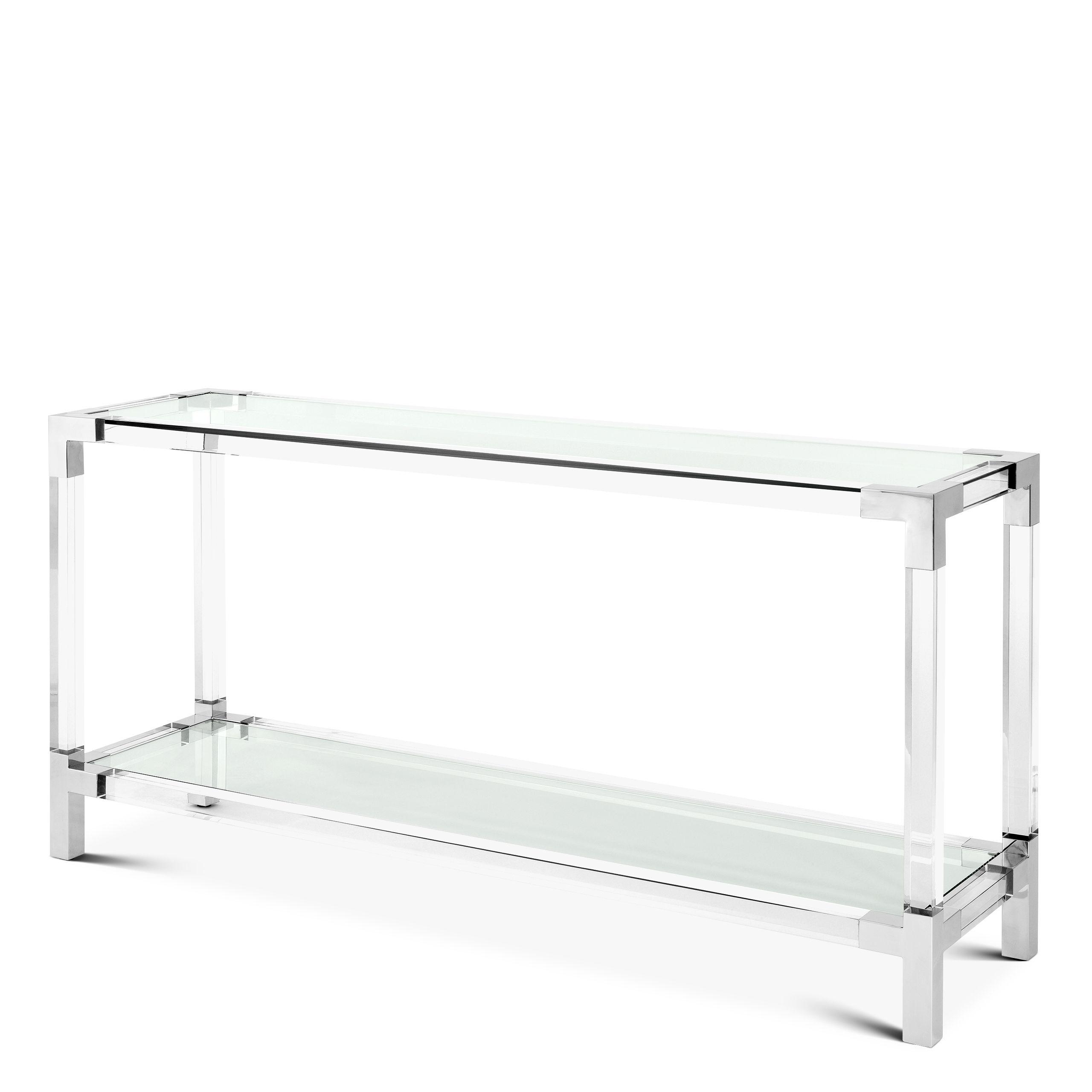clear acrylic | polished stainless steel