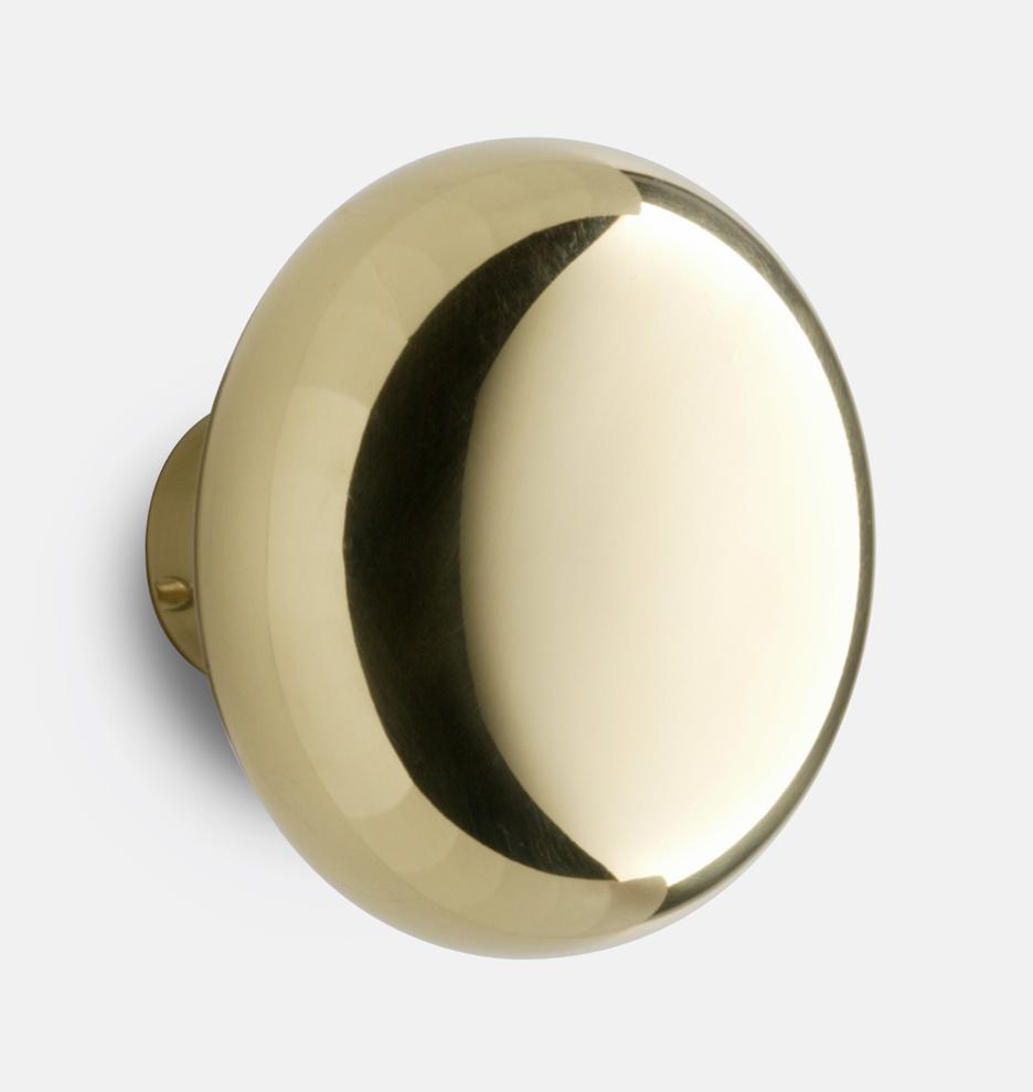 Купить Ручка-кнопка Plain 2-1/4" Brass Door Knob в интернет-магазине roooms.ru