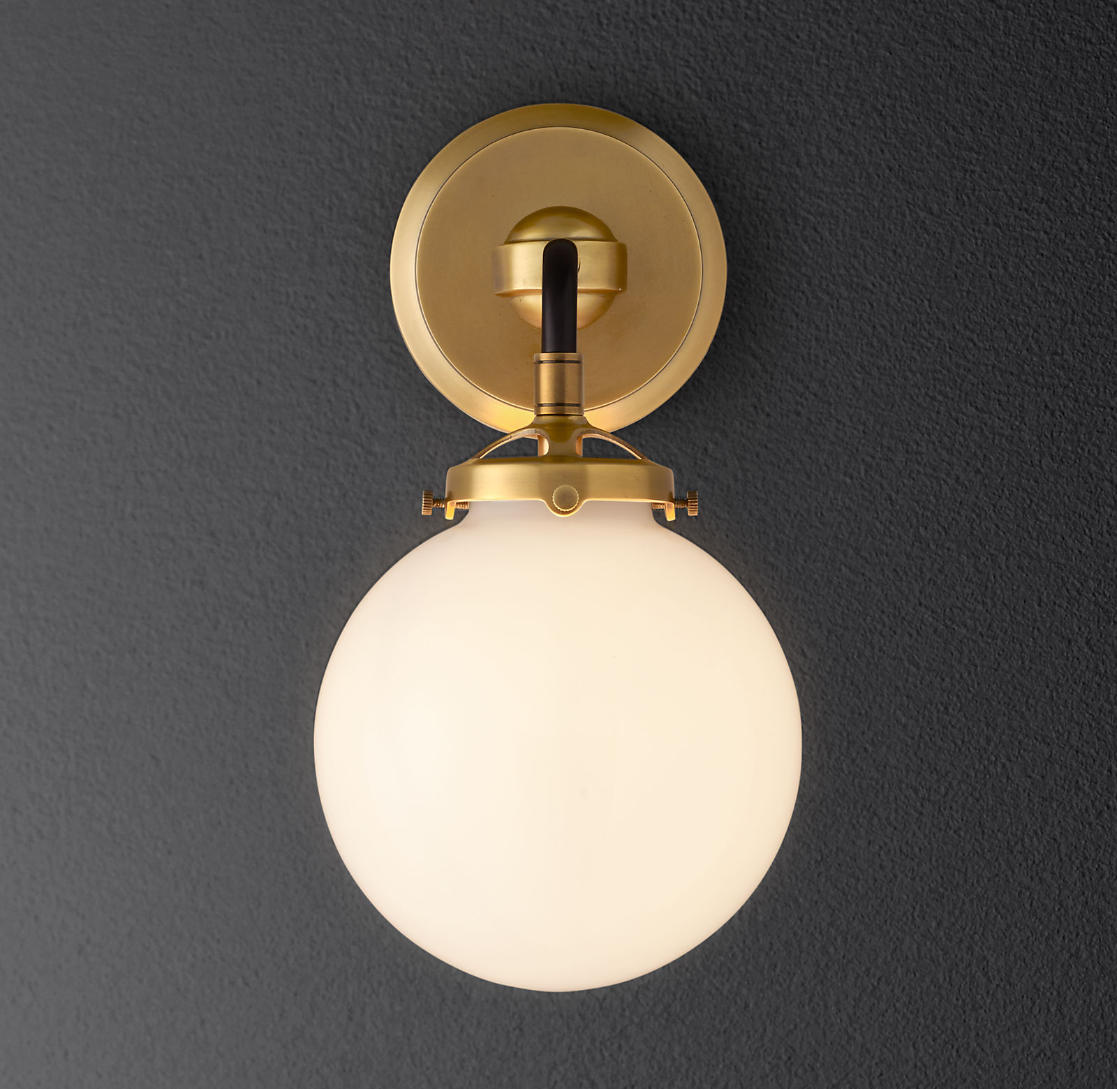 Bronze/Antiqued Brass Milk Glass