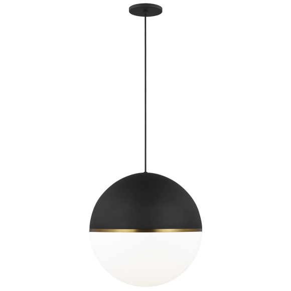 18" Matte Black/Aged Brass Lamp Not Included