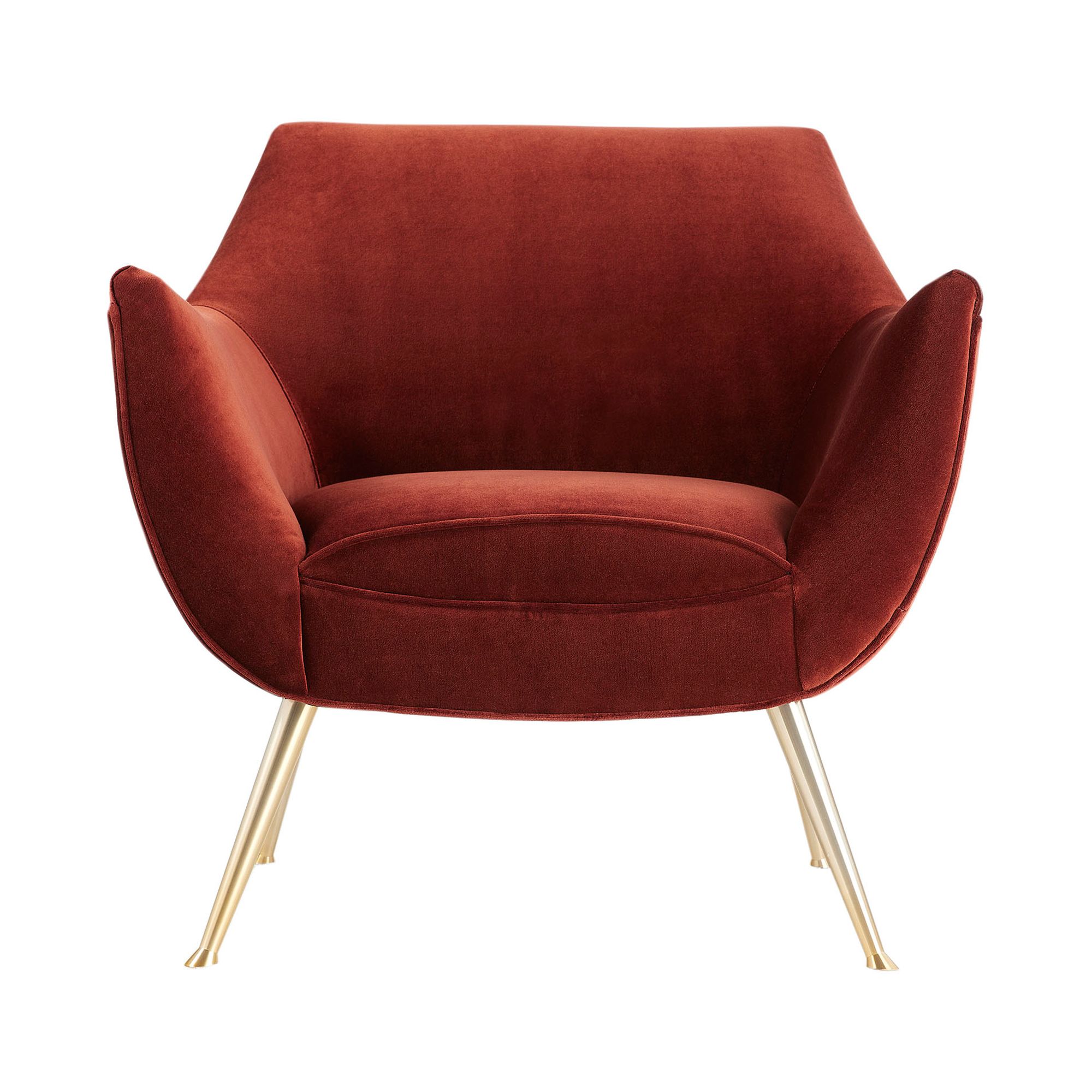 Купить Кресло Leandro Lounge Chair Paprika Velvet в интернет-магазине roooms.ru