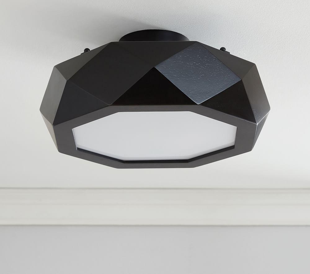 Купить Накладной светильник Faceted Wood Flushmount Black в интернет-магазине roooms.ru
