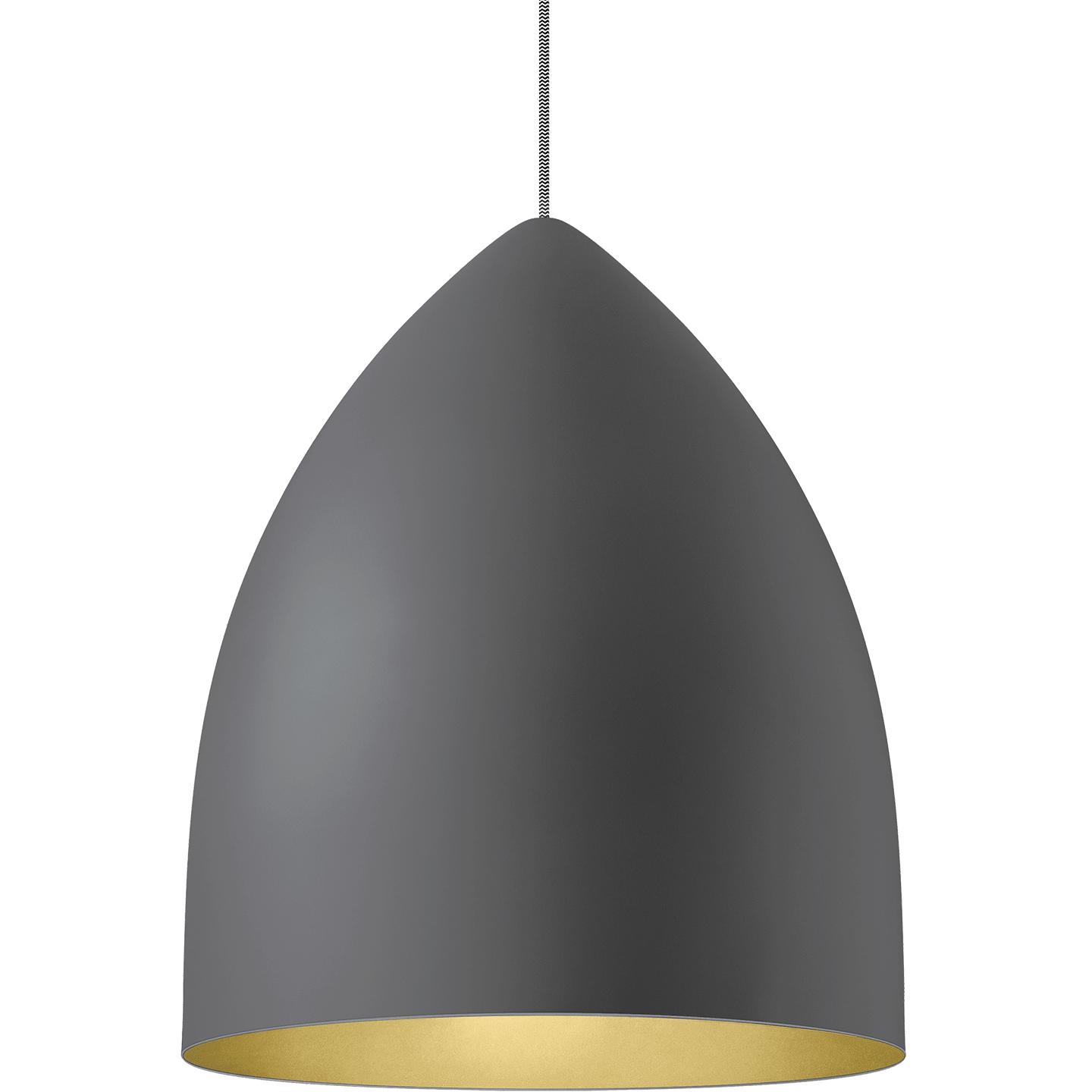 Rubberized Gray/Gold Lamp Not Included