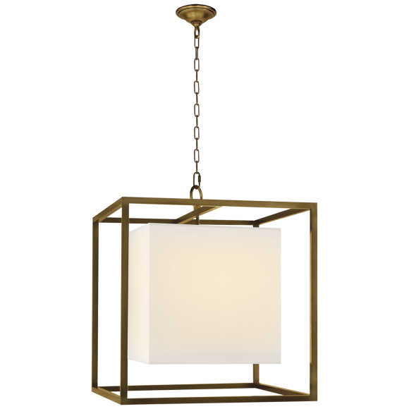 Hand-Rubbed Antique Brass 15.25" Cube Linen